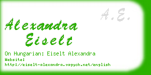 alexandra eiselt business card